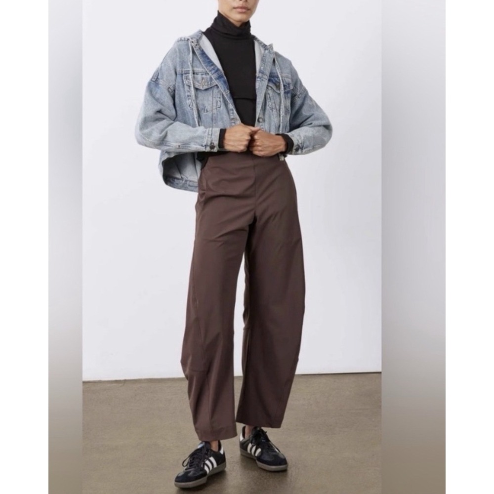 Ruti On The Loose Work Pants Size 4 Coffee Brown Minimalist Stretch Barrel NWT